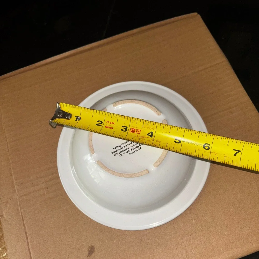 Kellogg's Tony the Tiger Cereal Bowl 2002 Houston Harvest Orange Stripe Rim 6.5